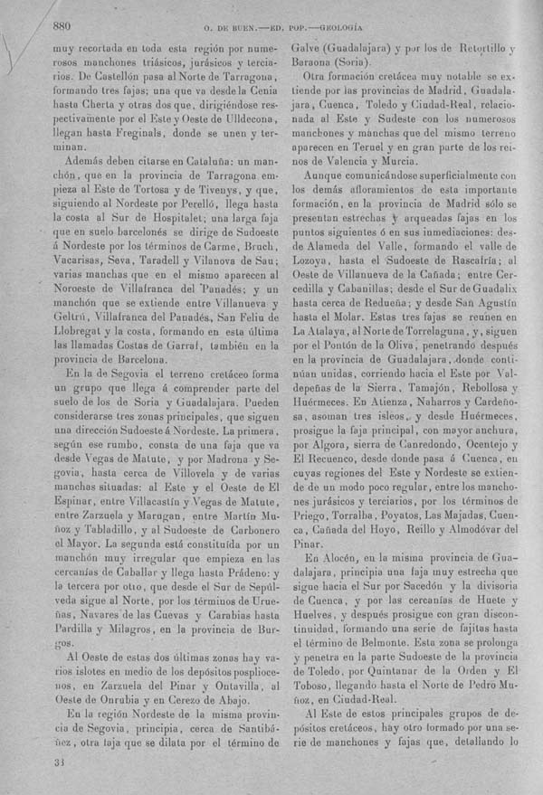 Página 880. Tomo I. Geología. Tratado XIV. Geología especial de España. (Segunda parte).