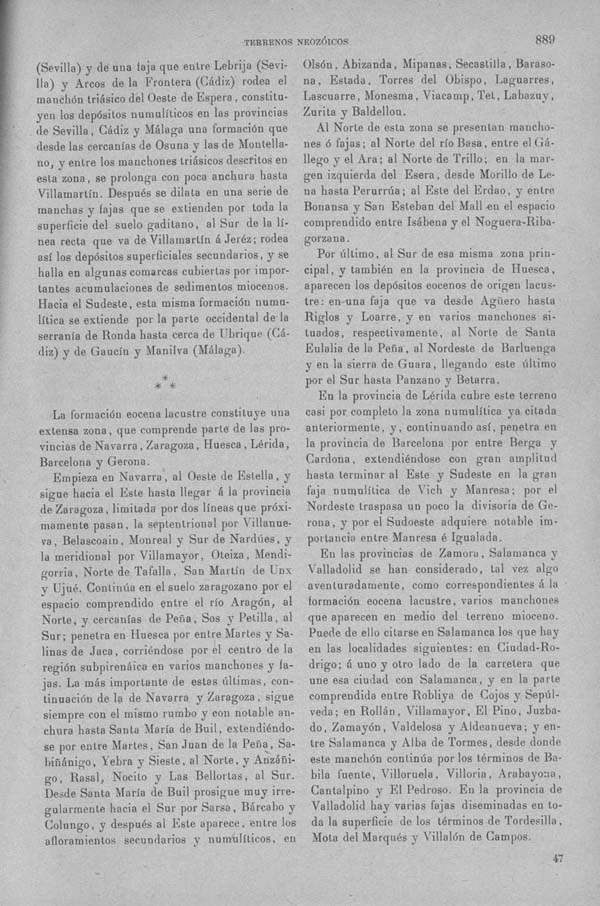 Página 889. Tomo I. Geología. Tratado XIV. Geología especial de España. (Segunda parte).